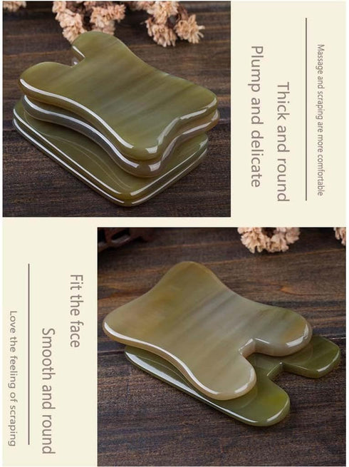 ZHAO SHOP Gua Sha Tablets, Natural Skincare Massage Tool, Facial Back Gua Sha Board, Rejuvenating Skin, Reduce
