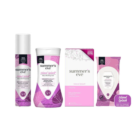 Summer's Eve Island Splash Feminine Cleansing Variety Pack (Wash, Wipes, Spray, &