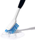 OXO Good Grips Dish Brush, Nylon Bristles with Built-in Scraper, Safe for Non-Stick Cookware, Non-Slip Handle