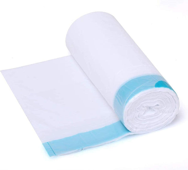 NO.1987 commerce Small Drawstring Trash Bags,1.2-1.5 Gallon White Garbage Bag Home Trash Can Liners