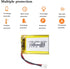 600mAh Lithium Polymer ion Battery, 3.7V 702535 Rechargeable Battery Pack with JST 2.0mm Connector