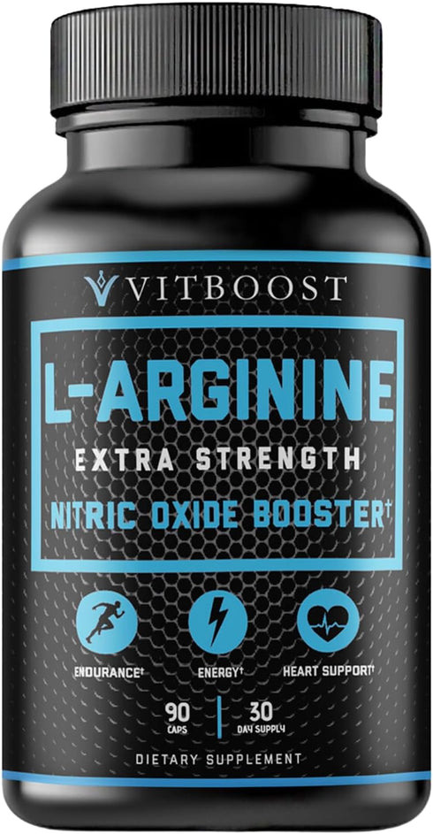 Extra Strength L Arginine Capsule 1500mg - Nitric Oxide Supplements for Muscle, Stamina, Energy & Vascularity