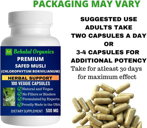 Quick Release Capsules with Safed Musli for Enhanced Wellness