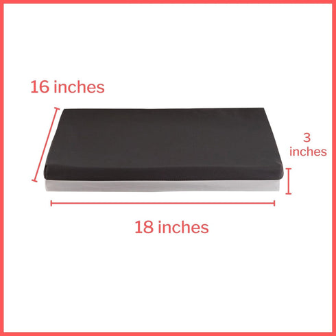18 16 3 1 Count McKesson Seat Cushion for Wheelchairs and Office Chair, Foam/Gel, in x in x