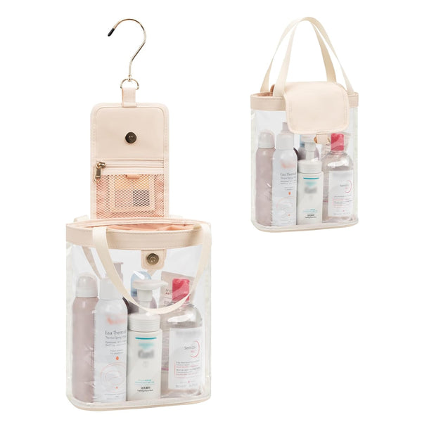 Clear Hanging Toiletry Bag - Waterproof Travel Bag for Women and Men, Portable Cosmetic Organizer