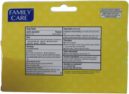Family Muscle and Joint Vanishing Gel, 2 oz Tubes, Pain Relief for Muscles and Joints