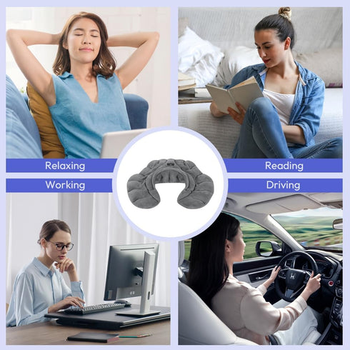 Microwavable Heat Pad for Neck and Shoulders, Weighted Moist Heating Wrap for Pain Relief