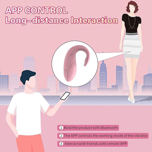 Labnique Pelvic Floor Trainer, Silicone, APP Long Distance Remote Control, Waterproof, for Tightening and Bladder