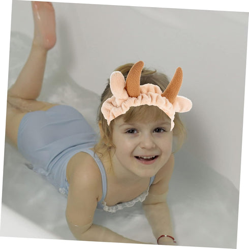 2 Pcs Animal Face Wash and Hair Bundle, Cow Headband Spa Hairband for Women, Skincare Headbands