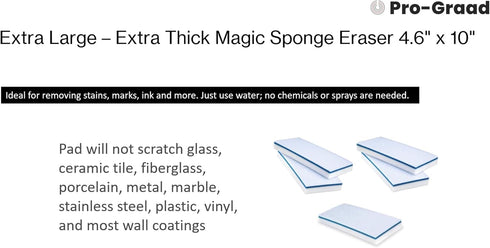 Magic Mopper 4610 10 Pack 4.5" 10" 1" Commercial Pack 10 Eraser Pads - x x Grade Melamine Sponges for Floor, Tile