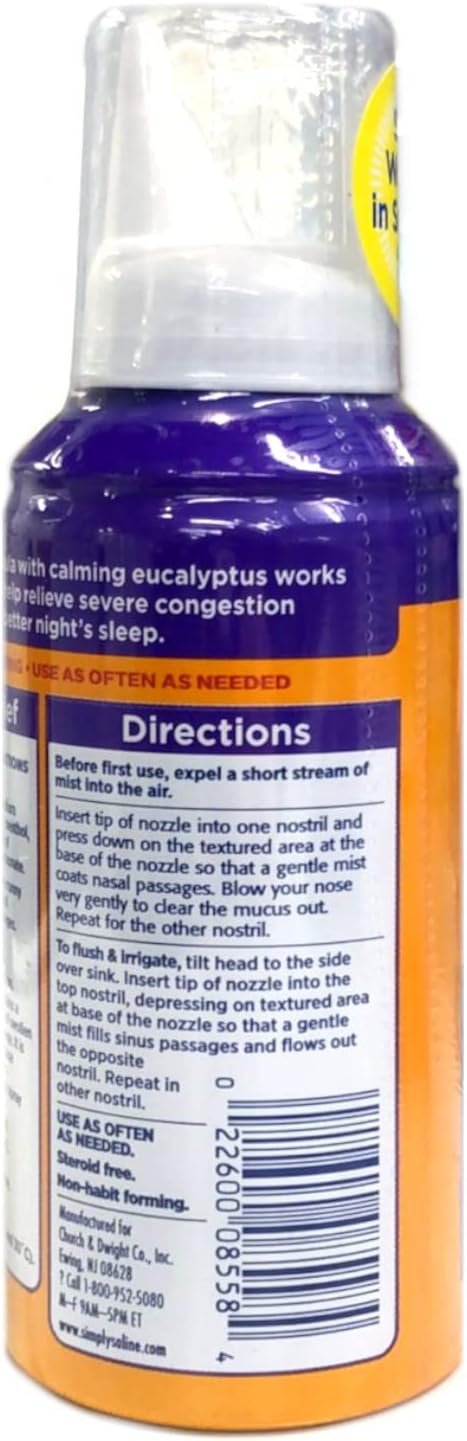 Healthcare 4.25 oz Simply Saline Nighttime Nasal Mist Giant Size Personal /Health Care
