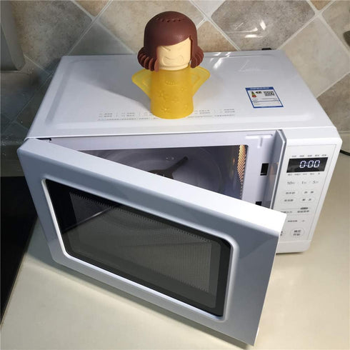 Angry Mom Microwave Cleaner, Mad Mama Microwave Steam Cleaner, Just Add Vinegar and Water, Cleans Crud in Minutes