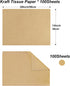 Jkopsnr 100 Sheets Kraft Tissue Paper 20x14 Inches for Gift Bags, Bulk Kraft Wrapping Tissue Paper for DIY Crafts