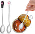 Sibba Dog Cat Spoon, 2 Pcs Food Can Spoon, Cute Claw Scoop Stainless Steel Portable Scoop
