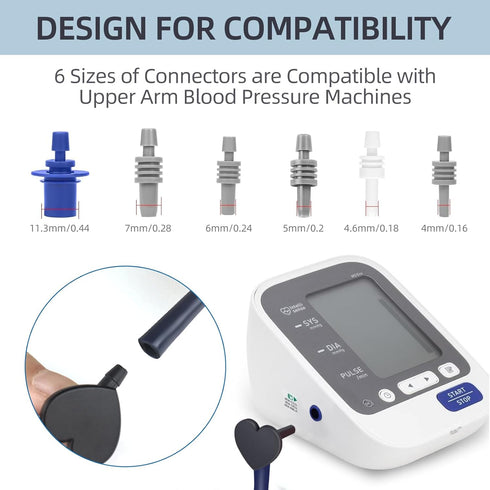 Replacement Blood Pressure Cuff Set: Small 5.9''-9.5'' (15-24CM) & Extra Large 15.7''-26'' (40-66CM) with 12