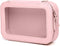 Portable Travel Cosmetic Case Organizer for Women, Clear and Waterproof Makeup Bag with Transparent Vinyl Windows &