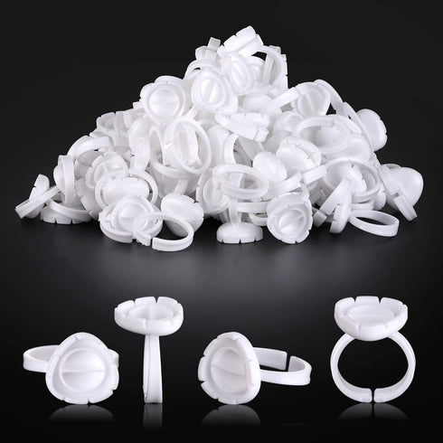 Lash Extension Supplies Glue Rings for Eyelash Extensions, 100PCS Lash Glue Rings, Eyelash Glue Holder