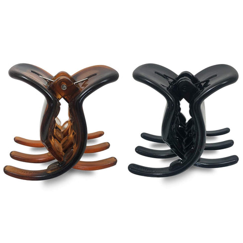 Scunci Chunky Jaw Clips, No-Slip Grip, All-Day Hold, 2-Pieces per Pack (2-Pack)