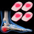 2 Pairs Women Gel Heel Cups - Soft Elastic Massage Heel Cushion for Foot Pain Relief, 4.1 x 2.4 x 0.9in