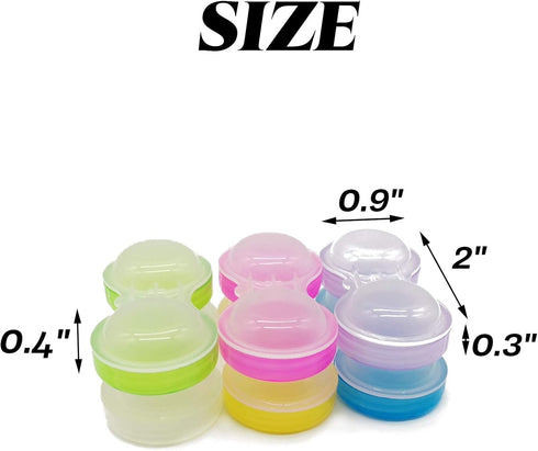 RONYOUNG 60PCS 6 Contact Lens Cases Contact Lens Holder Box Left/Right Eyes Contact Lens Container, Colors