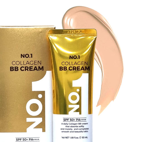 PS.PRETTYSKIN NO1 Anti-Wrinkle Collagen Facial BB Cream SPF50+ / PA++++ (1.69 fl. oz.) with Zinc Oxide & Titanium