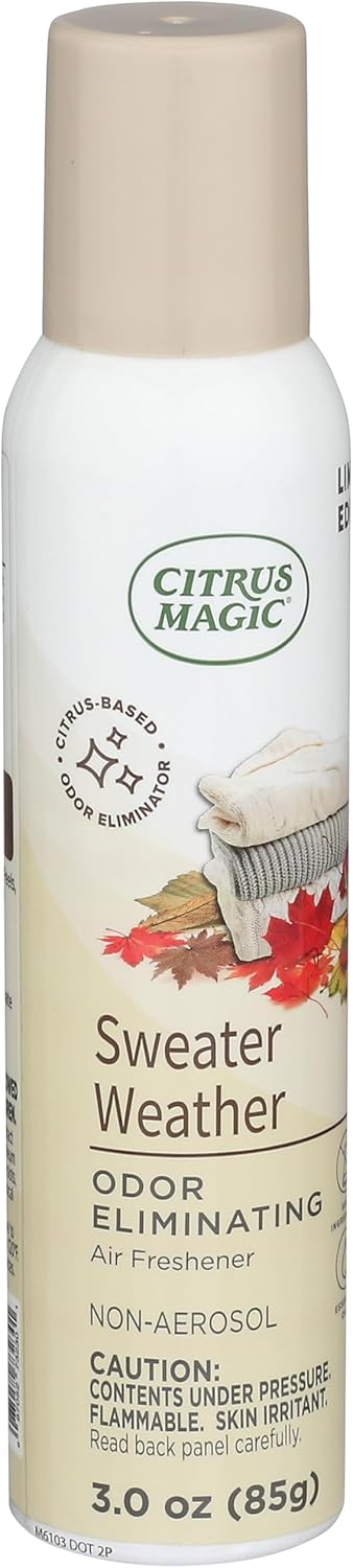 Citrus Magic Limited Edition Air Freshener Spray, Sweater Weather, 3-Ounce, Pack of 3