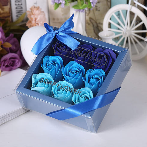 Hedume 4 Boxes Floral Scented Bath Soap - 36 Pcs Rose Flower Petals in Gift Box for Special Occasions
