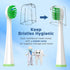 Replacement Toothbrush Heads for Water Pik Sonic Fusion, 5 Count with Covers for SF-01 / SF-02 / SF-03 / SF-04 (White)