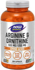 NOW Sports Nutrition Arginine & Ornithine - 250 Veg Capsules - 500/250 mg Amino Acids