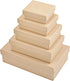 WANDIC Set of 5 Paper Mache Rectangular Mini Kraft Boxes with Lids for Crafting and Storage Accessories, Jewelry Gifts