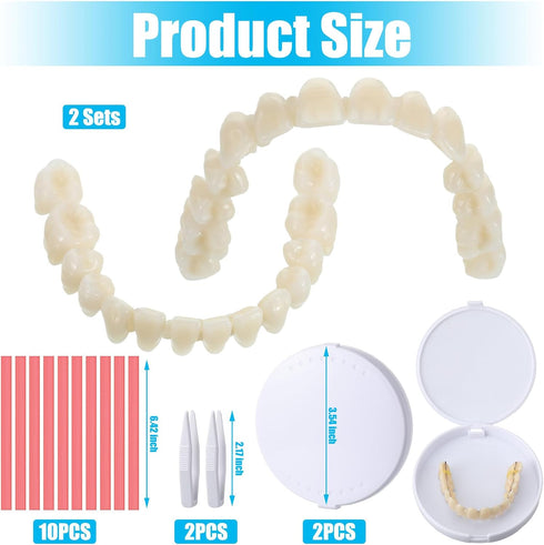TrelaCo 16 Pcs DIY Dentures Repair Kit - Make Your Own Dentures, Repair Missing Teeth, Customizable Solution for Smile