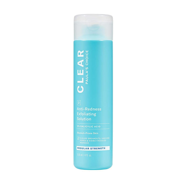 Paula's Choice CLEAR Anti-Redness Exfoliating Solution, 2% Salicylic Acid Exfoliant, 4 Fl. Oz, Fragrance-Free for Acne