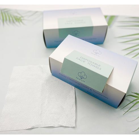 Herb Life 100 Pcs-Disposable Face Towels, Disposable wipeFacial Cleansing Cloths & TowelettesDisposable Cleansing