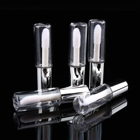 Yosoo 45Pcs Empty Lip Gloss Tubes, Clear Plastic Lip Balm Bottle Container, 1.2ml Makeup Tool