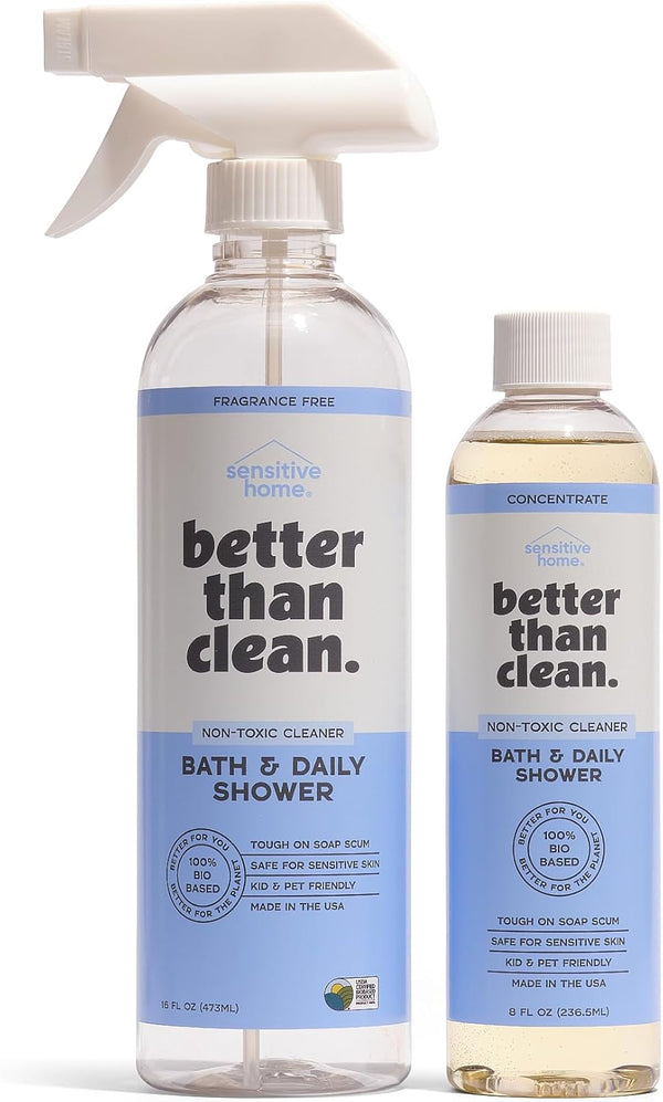 Better Than Clean Bath and Shower Cleaner Starter Pack Fragrance Free, Plant-Based,