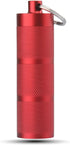 Compact Waterproof Keychain Pill Holder, Portable Pill Box with 3 Compartments for Daily Medication on The Go (Wine Red)