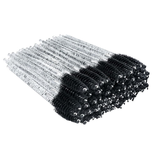 G2PLUS 100PCS Crystal Eyelash Mascara Brushes, Applicator Makeup Kits, Lash Spoolies for Eyelash Extensions and Eyebrow