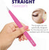 SIVOTE Lash Tweezers for Eyelash Extensions - Professional Stainless Steel Straight & Curved Tips Set