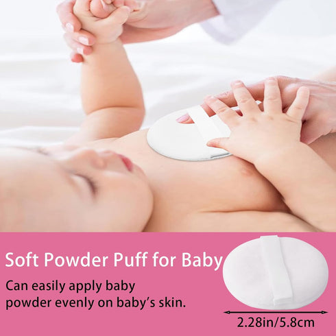 Body Powder Puff and Container, Portable Empty Powder Case for Baby Women's Loose Dusting Powder, Yellow Flower