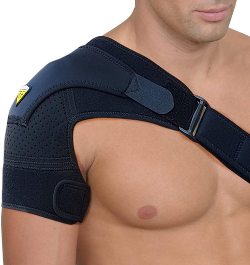 FIGHTECH Shoulder Brace for Torn Rotator Cuff, 4 Sizes for Men and Women - Support & Pain Relief (Black, Large/X-Large)