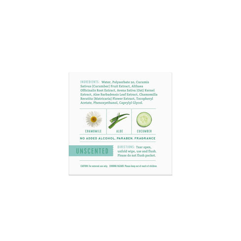 Stall Mates Flushable Wipes - Individually Wrapped, Travel Friendly, Unscented with Vitamin-E & Aloe, 30 Singles