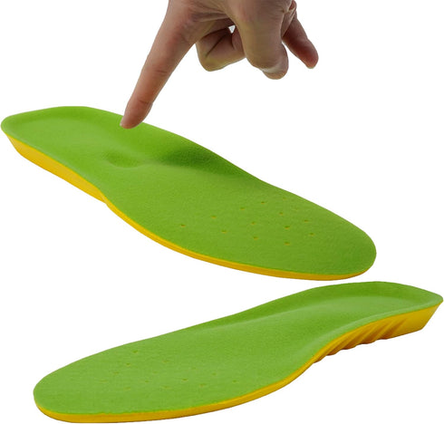 2 Pairs Wide Fit Insoles - Plantar Fasciitis Orthotics for Men & Women, Shock Absorption, Pain Relief