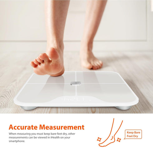 iHealth Nexus Smart Scale for Body Weight, Bluetooth Digital Bathroom Scale, Body Fat and Muscle Monitor, White