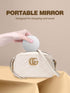 20X Magnifying Makeup Mirror with 2 Suction Cups, 3.5 inches, Grey, Includes Slant Tweezers, 1PCS