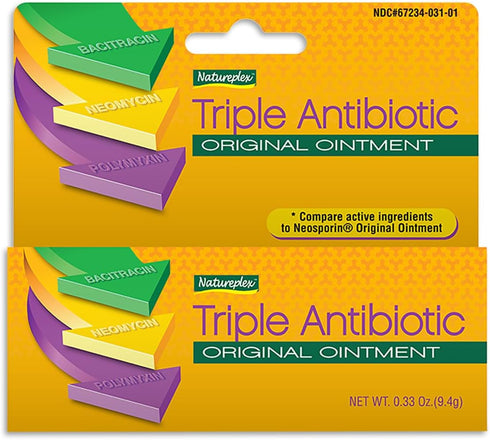 Natureplex Triple Antibiotic Ointment 0.33 oz – Contains Bacitracin for Wound Care, Scrapes, Cuts, Burns, Infections