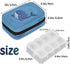 Honeybaby Cute Blue Whale Pill Case Bag Portable Weekly Pill Organizer Travel Pill Organizer Case Bag with Zipper