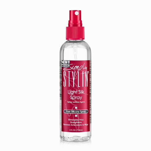 Simply Stylin' Light Silk Hair Spray - 4 fl oz Anti-Frizz Silicone Heat Protectant and Hair Detangler for Women and