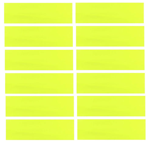 Kenz Laurenz Soft and Stretchy Elastic Cotton Headbands, Pack of 12, Neon Yellow