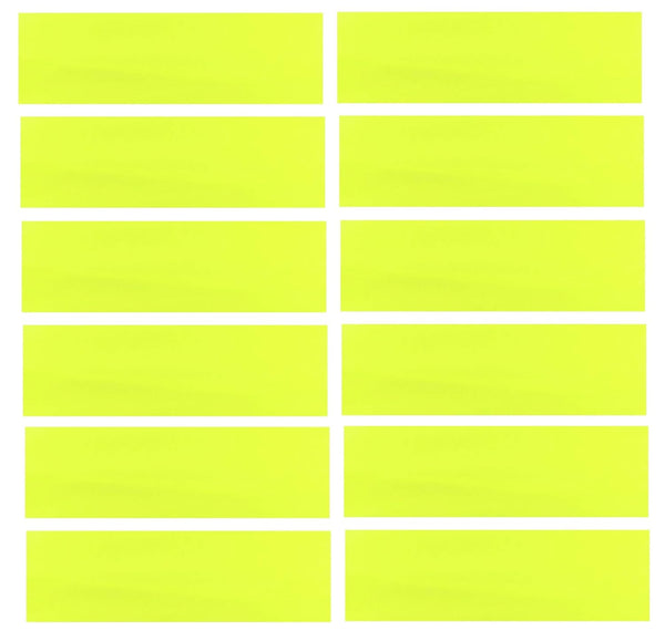 Kenz Laurenz Soft and Stretchy Elastic Cotton Headbands, Pack of 12, Neon Yellow