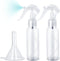 Jeffdad 2 Pack Plastic Spray Bottles, 3.5oz Clear Refillable Container for Water, Essential Oils, Cleaning Solutions